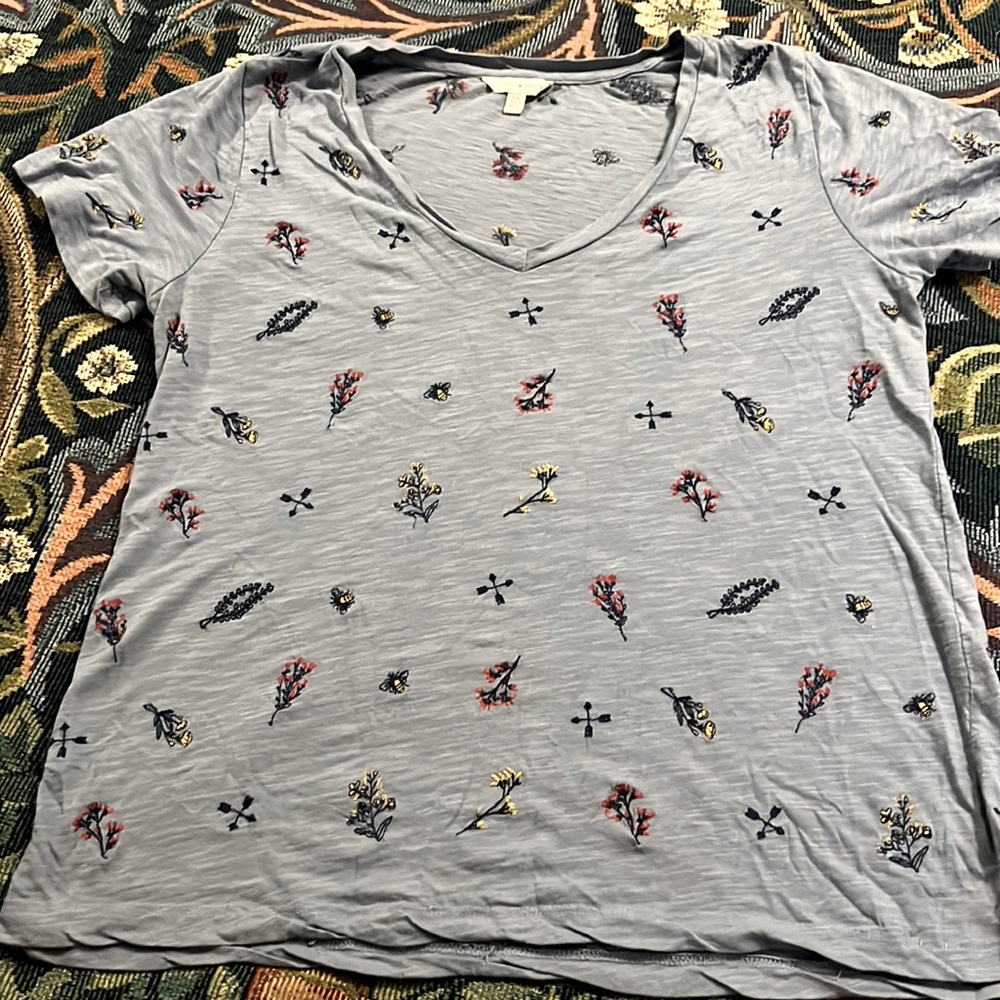 Lucky Brand Embroidered Tee